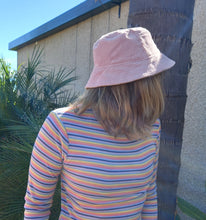 Load image into Gallery viewer, Pink Cord Bucket Hat, Unisex Neutral Corduroy Sun Hat, Streetwear Surf Wear Fashion, Beach Wear
