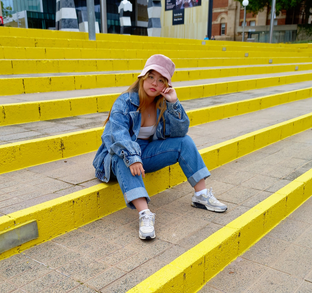 Sun x Surf Pink Cord Bucket Hat