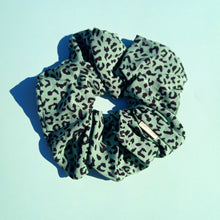 Load image into Gallery viewer, Green Leopard Print XL Scrunchie, Animal Print
