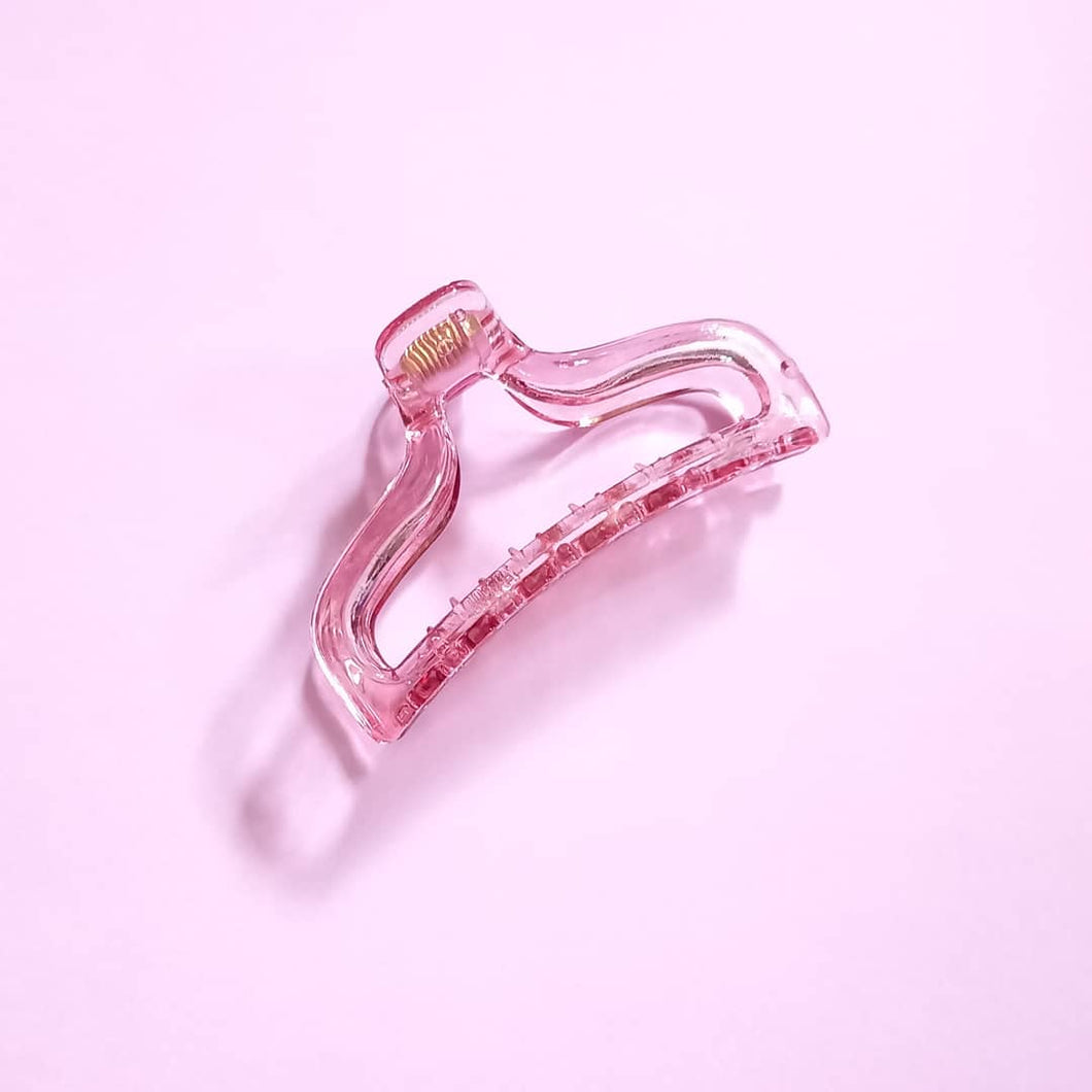 Pink Translucent Hair Claw